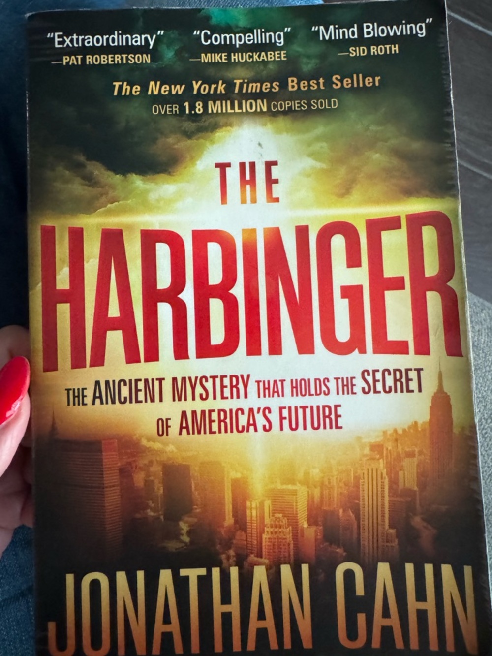 The Harbinger by Jonathan Cahn - Yellow & Red Paperback